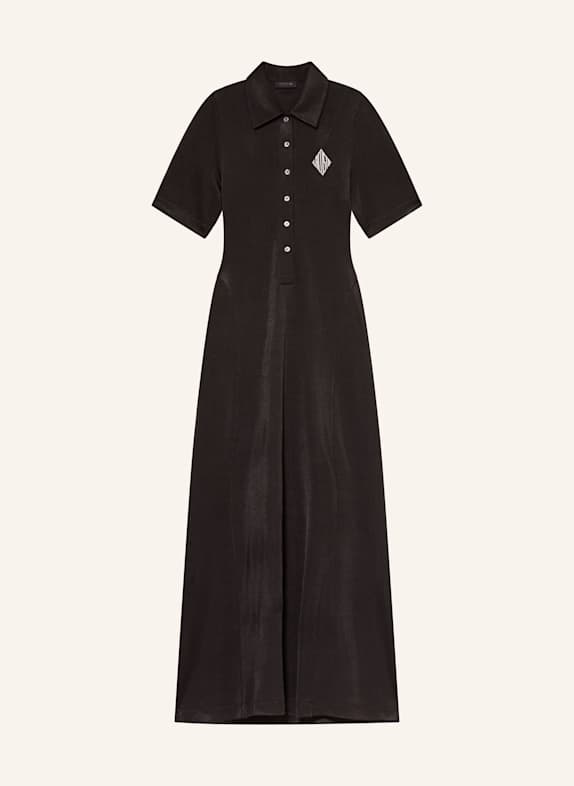 LACOSTE Piqué-Polokleid DUNKELBRAUN