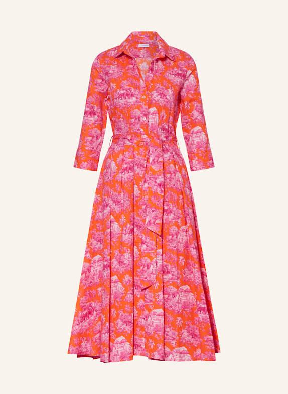 rossana diva Kleid mit 3/4-Arm ORANGE/ PINK