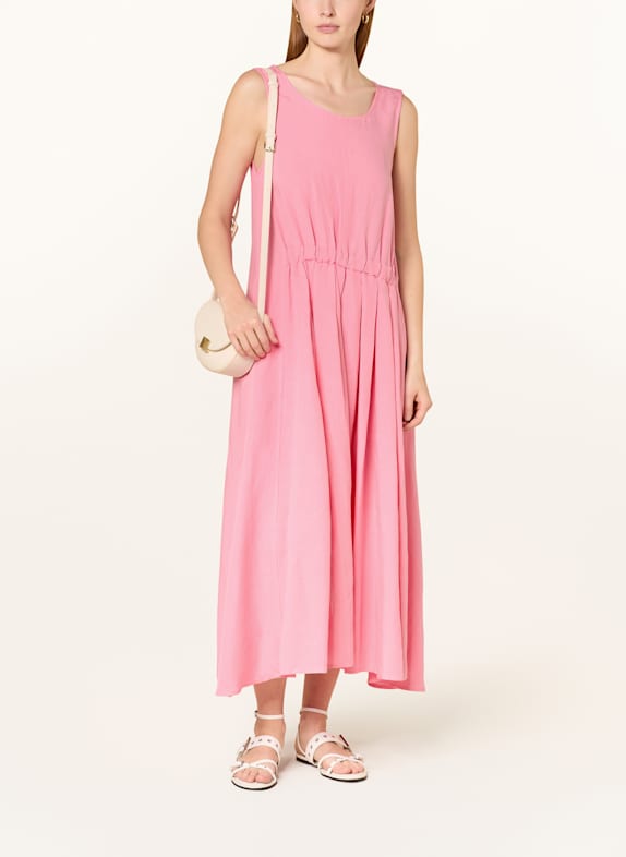 rossana diva Kleid mit Leinen ROSA