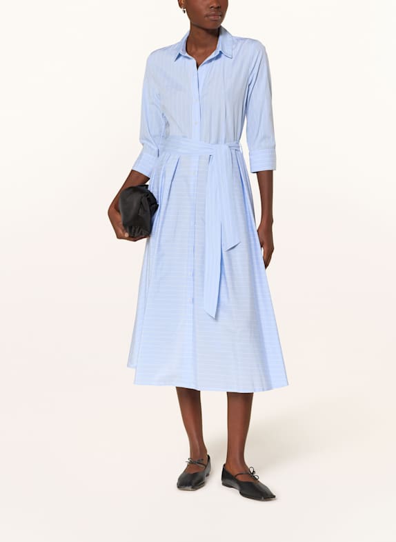 rossana diva Hemdblusenkleid mit 3/4-Arm HELLBLAU/ WEISS