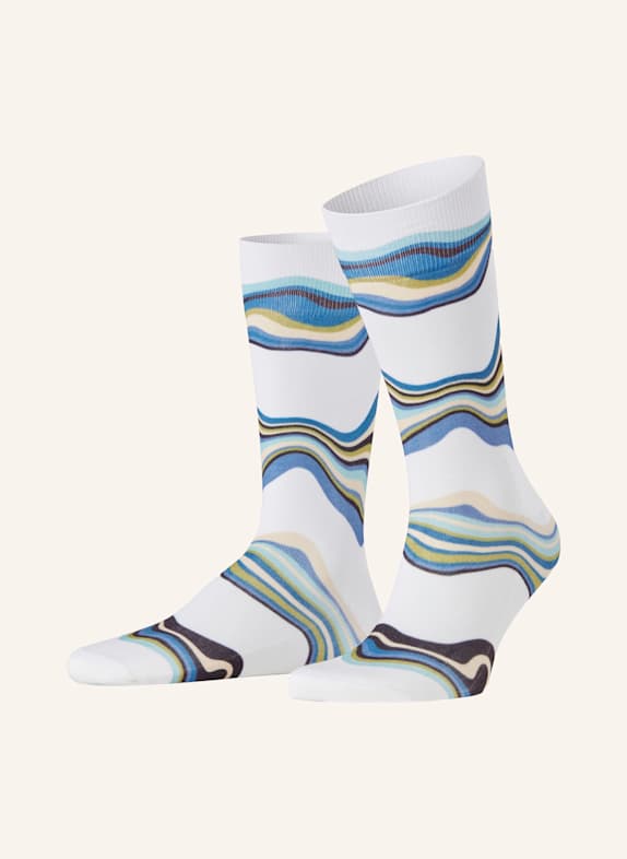 FALKE Strümpfe MALECON WEISS/ DUNKELBLAU/ HELLORANGE