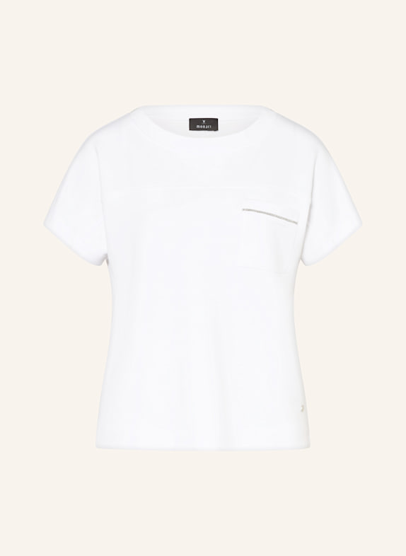monari Sweatshirt mit Schmucksteinen WEISS