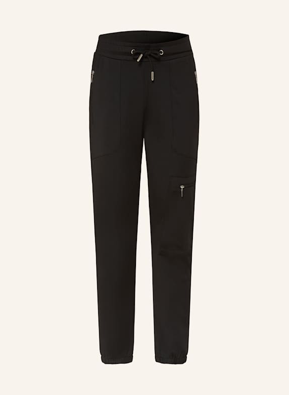 monari Cargohose aus Jersey SCHWARZ