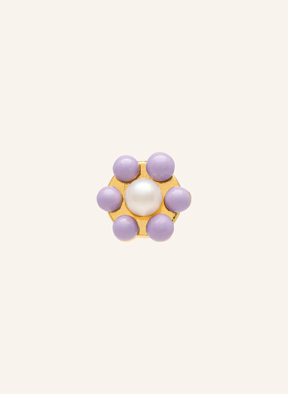 LULU Copenhagen Ohrstecker BOUQUET PURPLE FLOWER GOLD