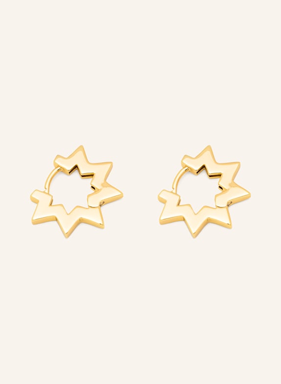 LULU Copenhagen Ohrringe STAR HOOPS GOLD