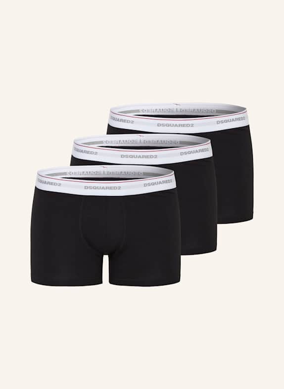 DSQUARED2 3er-Pack Boxershorts SCHWARZ