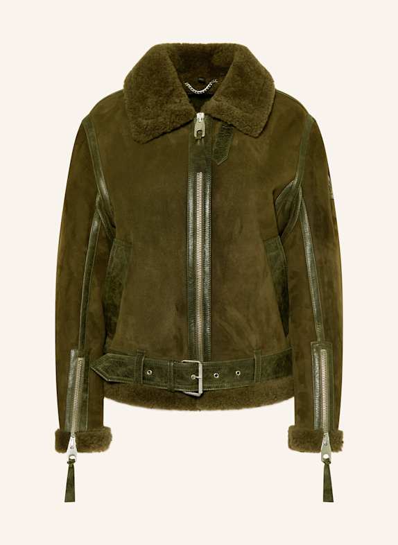 BELSTAFF Lederjacke ESKINE OLIV