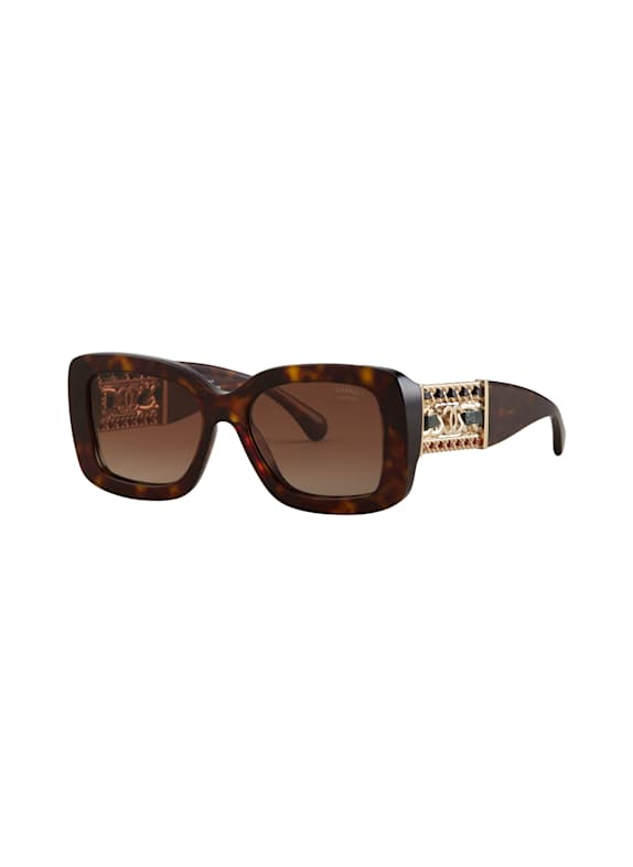 CHANEL Rechteckige Sonnenbrille C714S9 - HAVANA/ BRAUN POLARISIERT