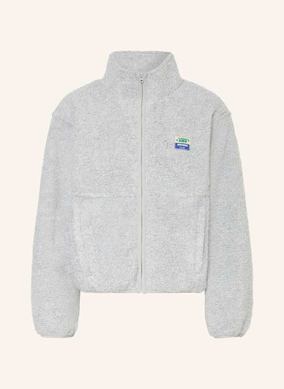 American Vintage Teddyfell-Jacke HOKTOWN HELLGRAU