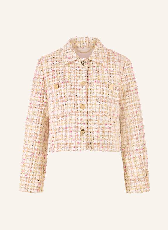 Rich & Royal Kastenjacke aus Tweed CREME/ BEIGE/ ROSA