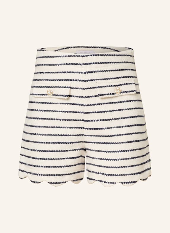 Rich & Royal Bouclé-Shorts WEISS/ SCHWARZ