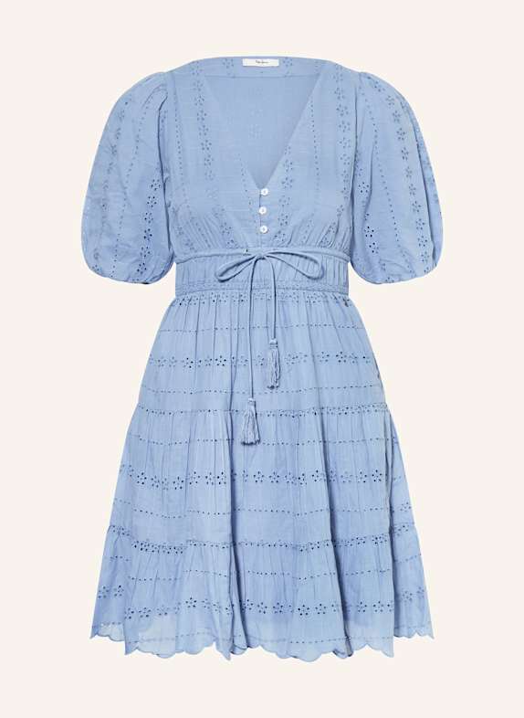 Pepe Jeans Kleid DAY aus Lochspitze BLAU