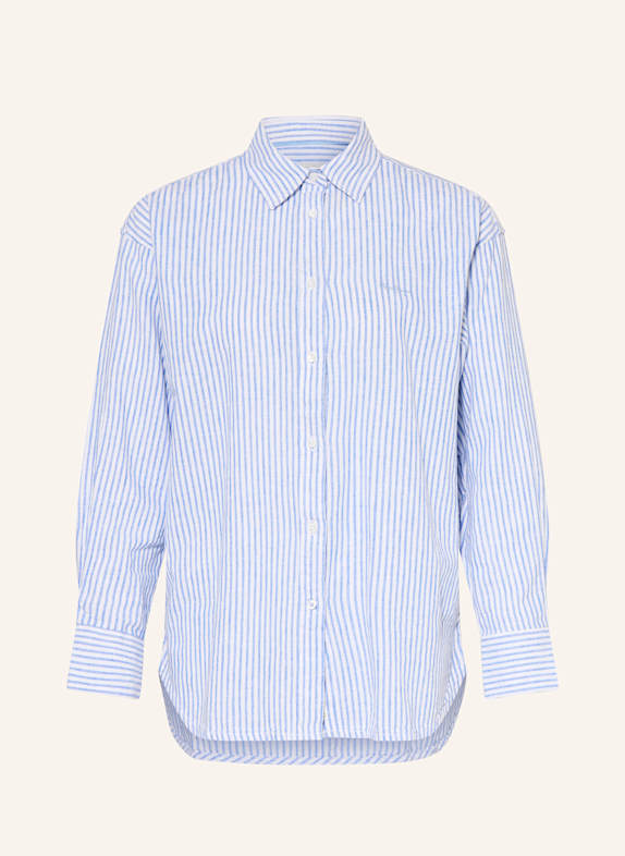 Pepe Jeans Hemdbluse DREAM mit Leinen BLAU/ WEISS
