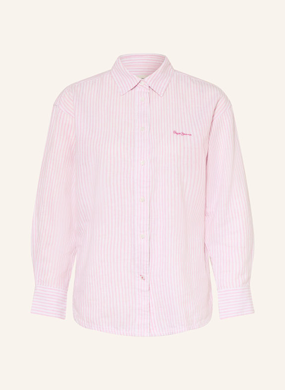 Pepe Jeans Hemdbluse DREAM mit Leinen ROSA/ WEISS