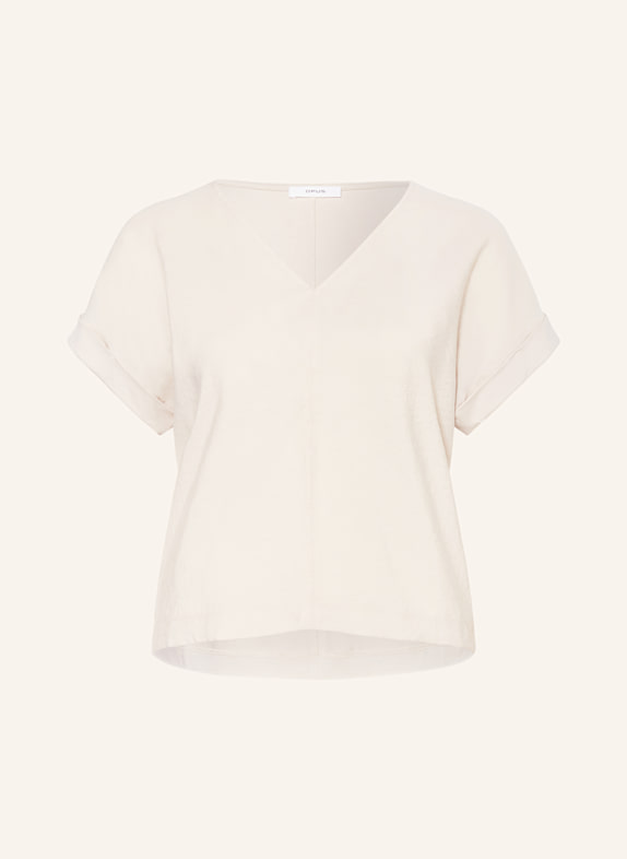 OPUS T-Shirt SOLME im Materialmix CREME