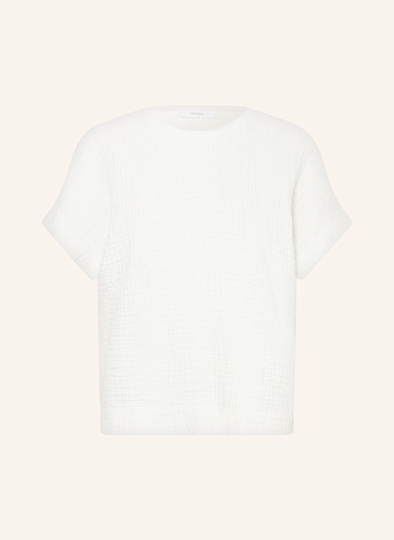 OPUS T-Shirt SUNNSA im Materialmix WEISS