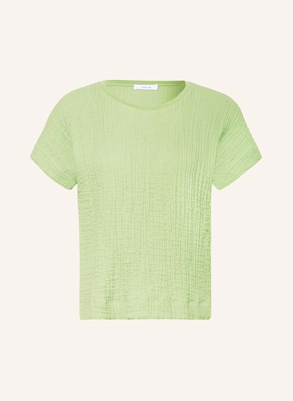 OPUS T-Shirt SUNNSA im Materialmix HELLGRÜN