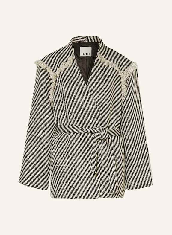 ICHI Mantel IHSOKATA SCHWARZ / ECRU