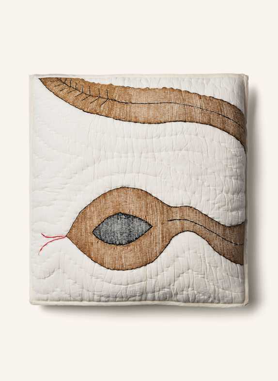 BONGUSTA Decorative cushion SNAKE DARK BROWN/ ECRU