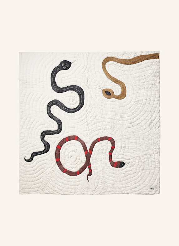 BONGUSTA Bedspread SNAKE BLACK/ DARK BROWN/ ECRU
