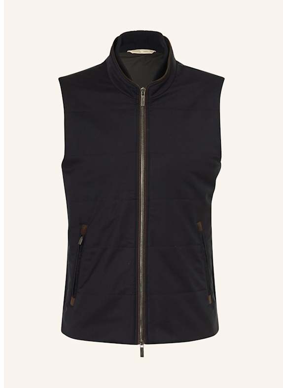 MAURIZIO  BALDASSARI ARENA quilted vest DARK BLUE