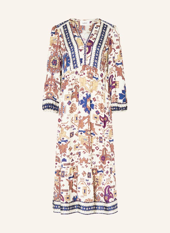 ba&sh Kleid VALLEY mit 3/4-Arm BRAUN/ DUNKELBLAU