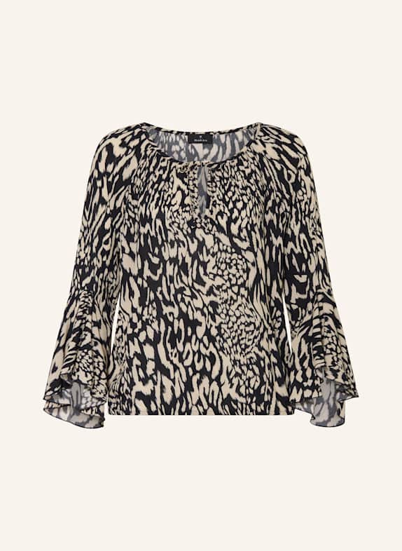 monari Blusenshirt mit Volant SCHWARZ/ BEIGE