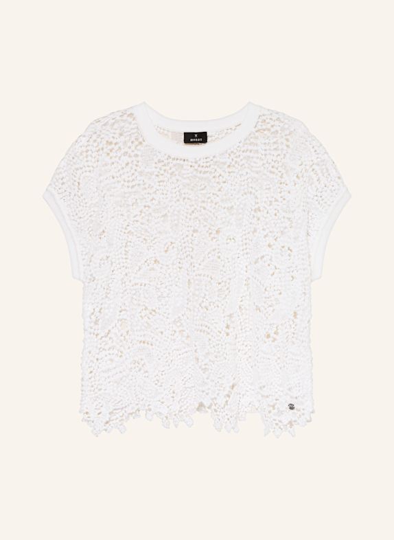 monari Strickshirt aus Lochspitze WEISS
