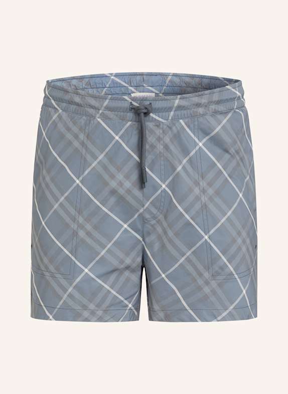 BURBERRY Badeshorts BLAUGRAU/ ECRU/ GRAU