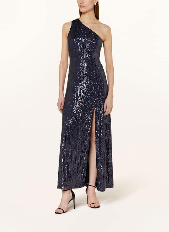 APART One-Shoulder-Kleid mit Pailletten DUNKELBLAU