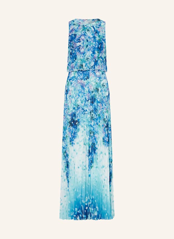 APART Abendkleid mit Plissees TÜRKIS/ BLAU/ LILA