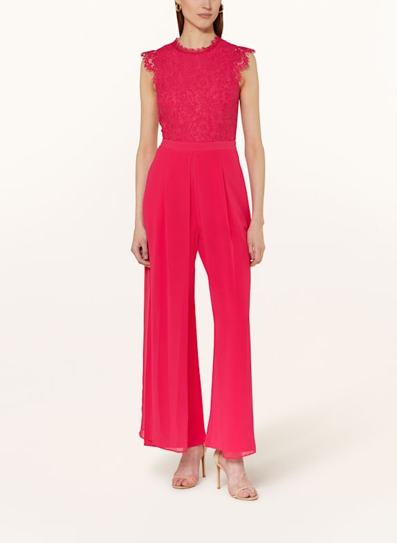 APART Jumpsuit with broderie anglaise PINK