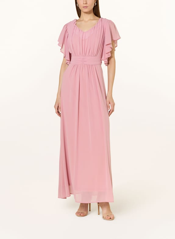 APART Abendkleid mit Rüschen und Volants ROSÉ