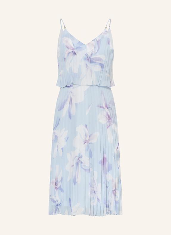 APART Cocktailkleid mit Plissee HELLBLAU/ HELLLILA/ WEISS