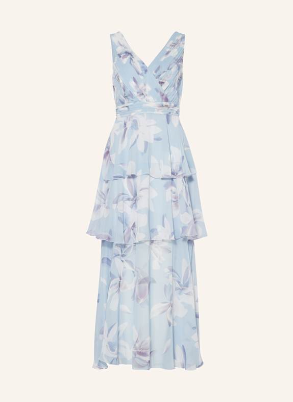 APART Abendkleid in Wickeloptik HELLBLAU/ LILA/ WEISS