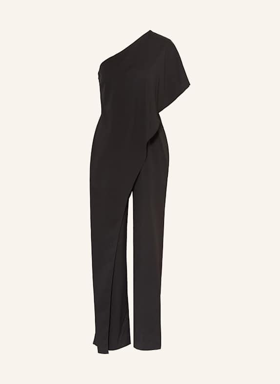 APART One-Shoulder-Jumpsuit SCHWARZ