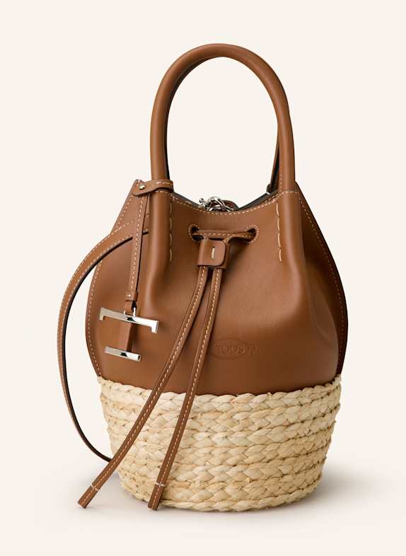 TOD'S Beuteltasche MINI COGNAC