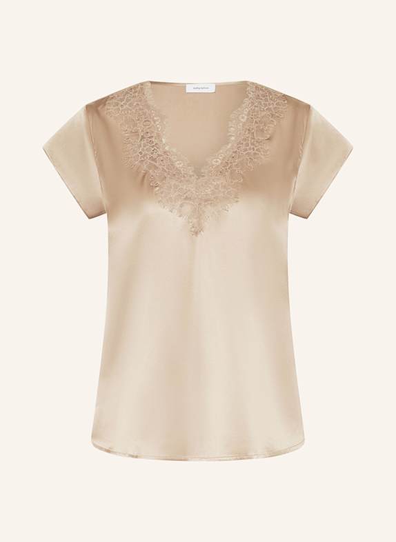 darling harbour Blusenshirt aus Seide CAMEL