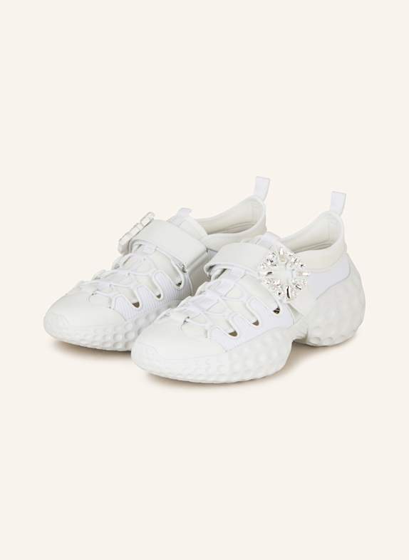 Roger Vivier Sneaker VIV' RUN mit Schmucksteinen WEISS