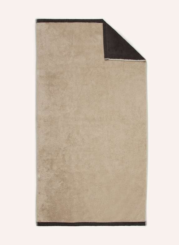 Cawö Duschtuch LIFESTYLE SPLASH BEIGE/ DUNKELGRAU