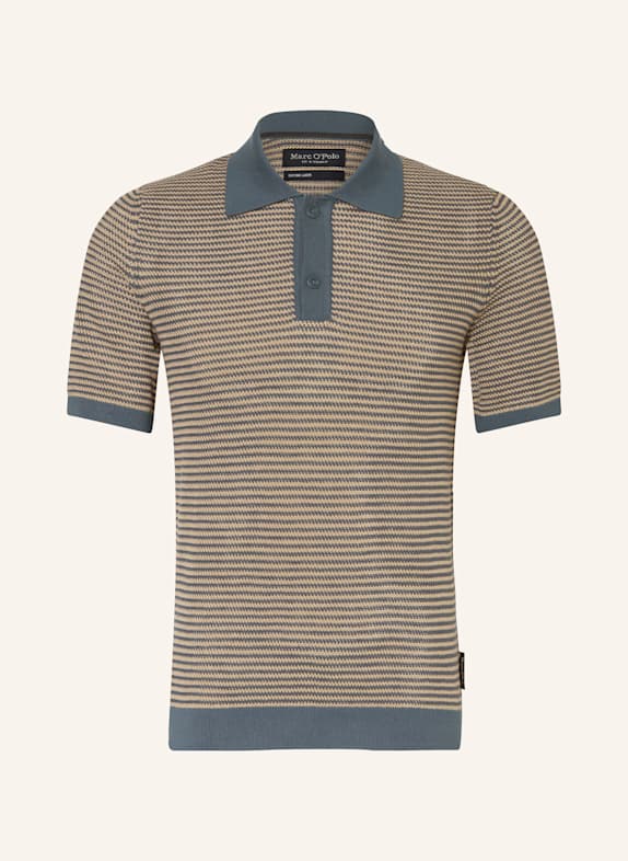 Marc O'Polo Strick-Poloshirt Regular Fit BLAUGRAU/ HELLBRAUN