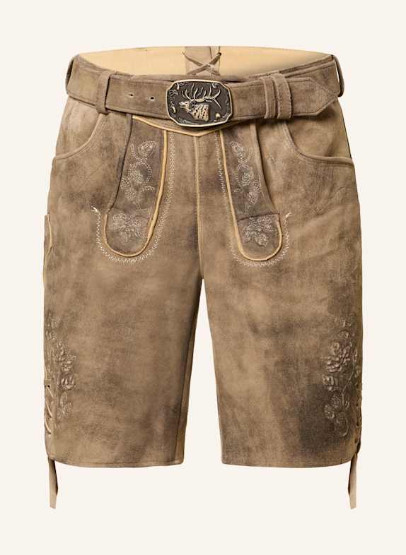 Spieth & Wensky Trachten-Lederhose FERNANDO CAMEL/ GRAU