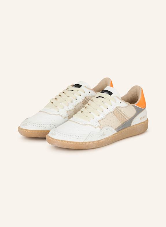 HIDN-ANDER Sneaker MEGA WEISS/ BEIGE/ NEONORANGE