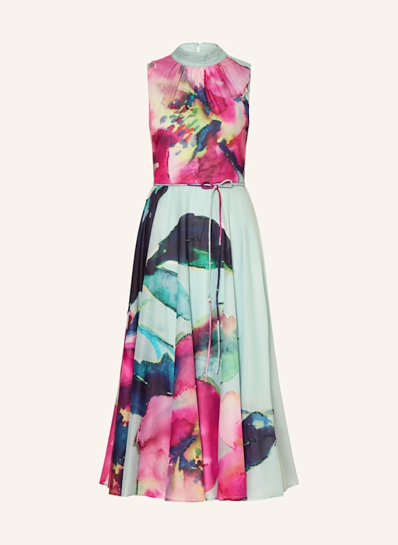 Phase Eight Schluppenkleid TAHNIA mit Cut-out und Pailletten HELLGRÜN/ FUCHSIA