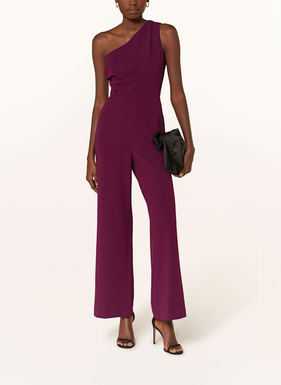 APART One-shoulder jumpsuit DARK PURPLE