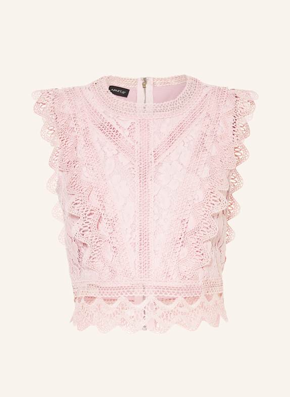 APART Blusentop mit Spitze ROSA