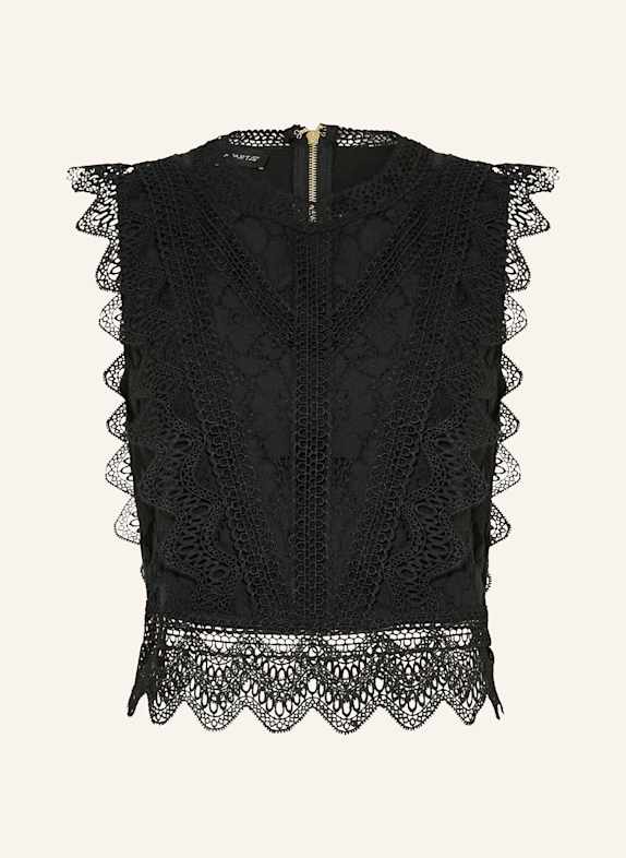 APART Spitzentop SCHWARZ