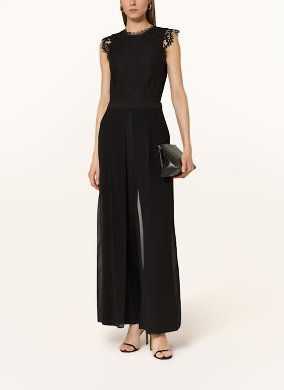 APART Jumpsuit with lace BLACK