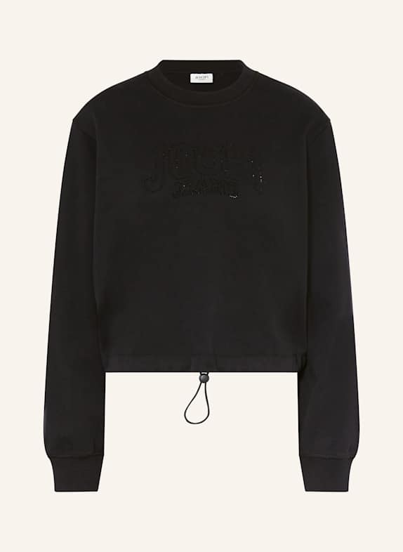 JOOP! JEANS Sweatshirt mit Schmucksteinen SCHWARZ