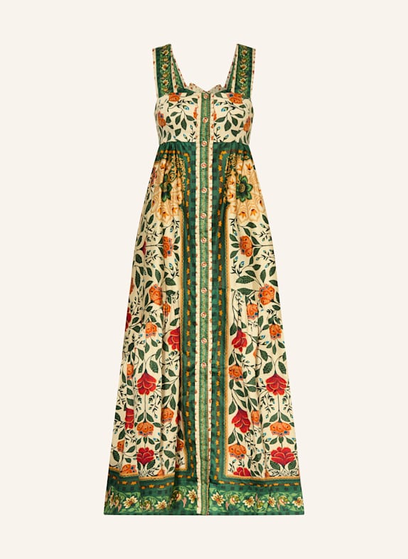 FARM RIO Šaty GARDEN TAPESTRY BÉŽOVÁ / ZELENÁ / ČERVENÁ